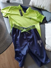 Camiseta Polo de manga corta y pantalones cortos para hombre, conjunto deportivo transpirable de 2 piezas, para verano