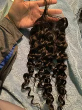 Encaje Frontal transparente con mechones, extensiones con ondas al agua, mechones con Frontal Miss Cara 100%, cabello humano Remy