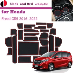 Rubber Anti-slip Mat Door Groove Cup for Honda Freed GB5 GB6 GB7 GB8 2016~2022 Cushion Gate Slot Coaster Car Stickers Accessorie