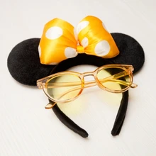 ZAFILLE-cintas para el pelo de orejas de Minnie para niña, cinta para el pelo para sesión de fotos, sombreros de fiesta de cumpleaños, accesorios para el cabello para niña