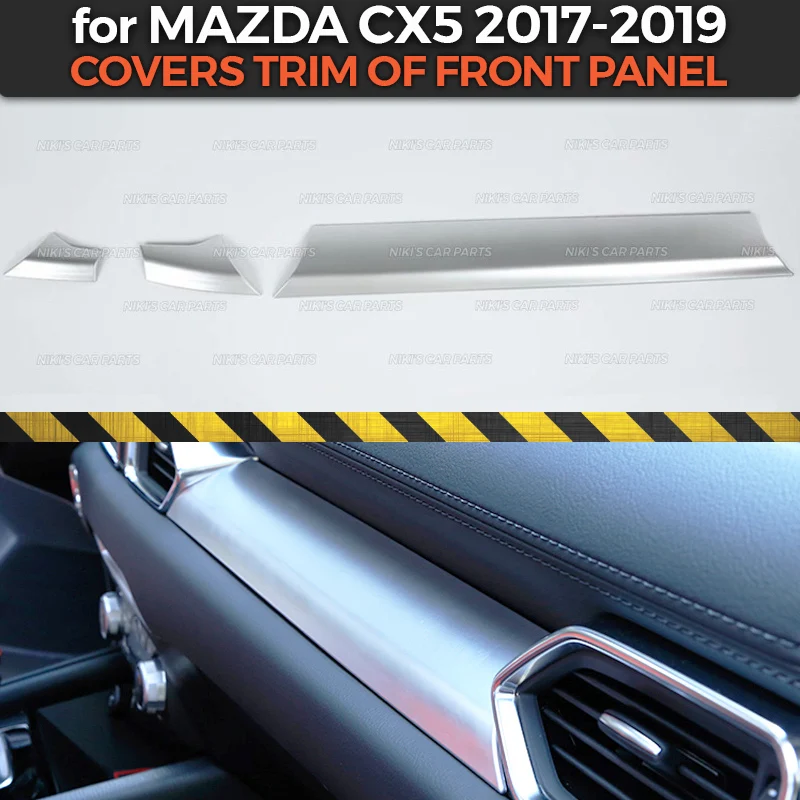 Накладки на переднюю панель для Mazda CX5 2017-2019 пластиковая формовка из АБС украшение
