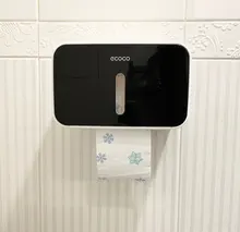 Toilet-Paper-Holder Tray Storage-Box Bathroom Shelf Waterproof Towel Wall-Mounted Plastic