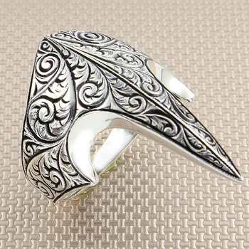

Eagle Double Wing Silver Thumb Ring Men Silver Ring Made In Turkey Solid 925 Sterling Silver