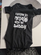 Body de manga corta para bebé recién nacido, mono de cuerpo completo con escucha de Metal con mi papá y mamá