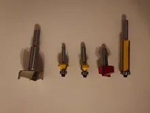 Broca con rodamiento para fresadora de madera, herramienta de carpintería de carburo de tungsteno, vástago de esquina redonda Sobre enrutador, 8mm, 1 Uds.