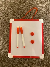 Xingdi-pizarra blanca magnética para niños, tablero de limpieza en seco, 5 colores, Mini pizarra blanca de dibujo, 20,6x18,5 cm, pequeño cartel para colgar, rotulador gratis