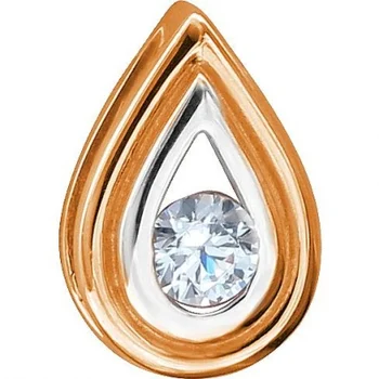 

Esthete pendant with 1 cubic zirconia in red gold