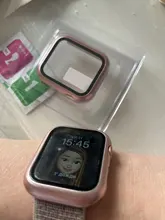 Cristal + cubierta para Apple Watch 6, funda de 44mm y 40mm para iWatch de 42mm y 38mm, parachoques + Protector de pantalla, accesorios para Apple watch Serie 5 4 3 SE