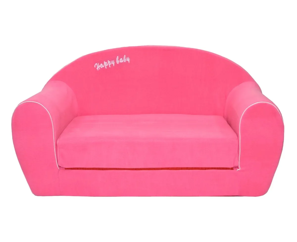Sofa for children happy Babby pink mechanism book 91x45x50 cm | Мать и - Цена: 4 300,00 руб.