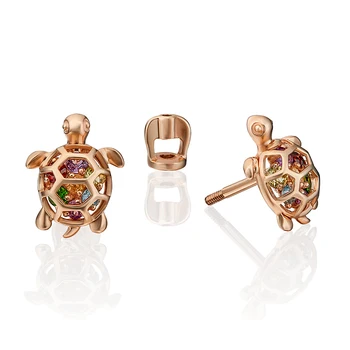 

585 sterling gold earrings, platinum brand, art. 02-4525-00-717-1110-57