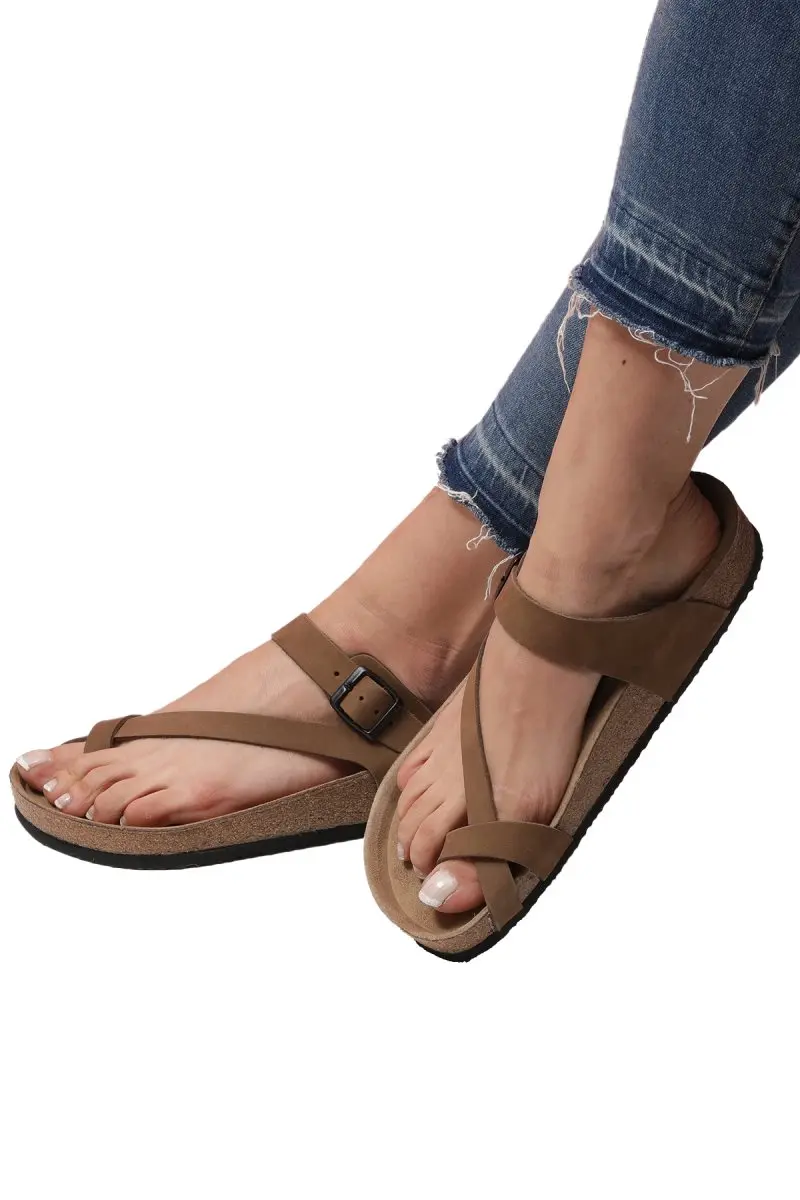 sole cork flip flops womens