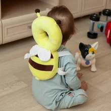 Almohada de reposacabezas para bebés, cojín de protección para recién nacido de algodón suave con dibujos animados, anticaída, cuidado seguro para niños pequeños