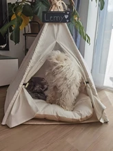 Tienda de campaña portátil para mascotas, casa de perro, cama para gato con cojín para perro cachorro