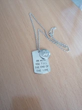 Estoy contigo hasta el final de la línea Etiqueta de perro pentagrama Collar COLGANTE de la joyería para hombres y mujeres encanto Collar de cadena larga accesorio