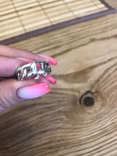 Anillo de Plata de Ley 925 con abertura plateada para mujer, cadena de bloqueo grande, estilo antiguo