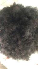 Afro corto peluca brasileña pelucas de cabello humano para la mujer Remy sin costuras Afro rizado peluca 150% densidad de Color Natural Remy Yepei pelo