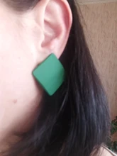 CWEEL-pendientes negros para mujer, aretes bohemios de geometría azul, joyería de moda, redondos de acrílico, aretes de boda bohemios