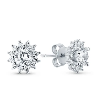 

Silver earrings with cubic zirconia sunlight sample 925