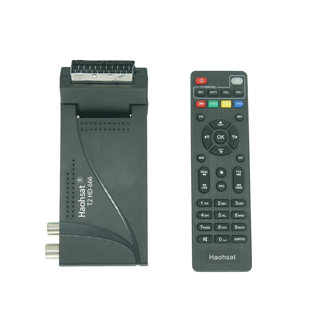 Haohsat-Sintonizador TV Digital DVB-T2 666 Scart, H.265, T2, DVB T2, H265,  HEVC, HD, terrestrial television receiver - AliExpress