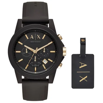 

Original Armani Exchange Men's Chronograph Dress Watch Men's Set Wristwatch Brand Luxury Set Quartz watch 50m. Waterproof AX710