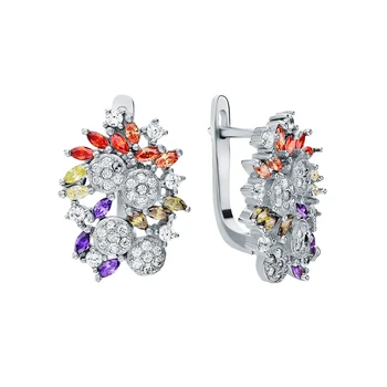

Silver earrings with cubic zirconia sunlight sample 925