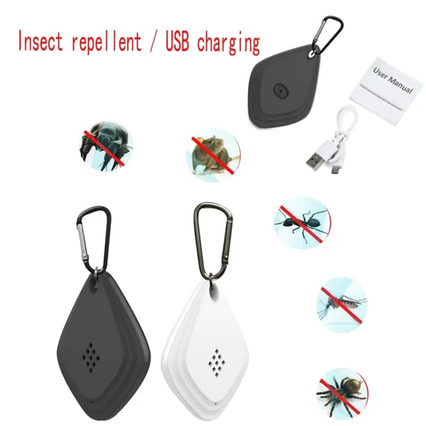 

USB Charging Portable Ultrasonic Insect Repellent Electronic Hanging Mosquito Repellent Outdoor Supplies Pest Reject Tool
