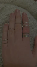 Conjunto de 7 Uds. De anillos de aleación de Metal para mujer, sortija de dedo con apertura redonda hueca para chica, regalos de boda para fiesta