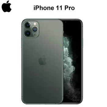 Перейти на Алиэкспресс и купить Оригинальный новый iPhone 11 Pro/Pro Max Тройная задняя камера 5,8/6,5 дюймсупер AMOLED дисплей A13 Чипсет IOS 13 смартфон MI BlueTooth