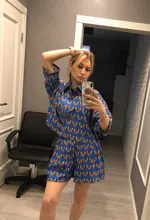 Klkxmyt-Conjunto de dos piezas para mujer, blusa holgada con estampado de moda de ala de murciélago, blusa recortada de manga corta para PLAYA + conjunto de pantalones cortos informales con cintura elástica