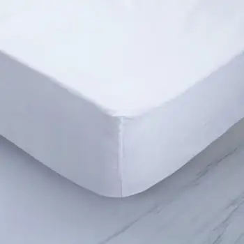 

Bed sheet fitted Calico 200 thread count cotton 100% WHITE/HOTEL