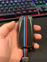 Aleación Galvanizada coche llave inteligente Fob caso de la cubierta de la piel para BMW Serie 3 4 5 320i 530i 550i F20 F21 F30 F31 F25 F01 F02 coche caso clave