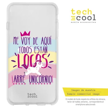 

FunnyTech®Stand case for Samsung Galaxy J5 Silicone 2017 L Frase Unicorn "Are ALL crazy" vers. Clear