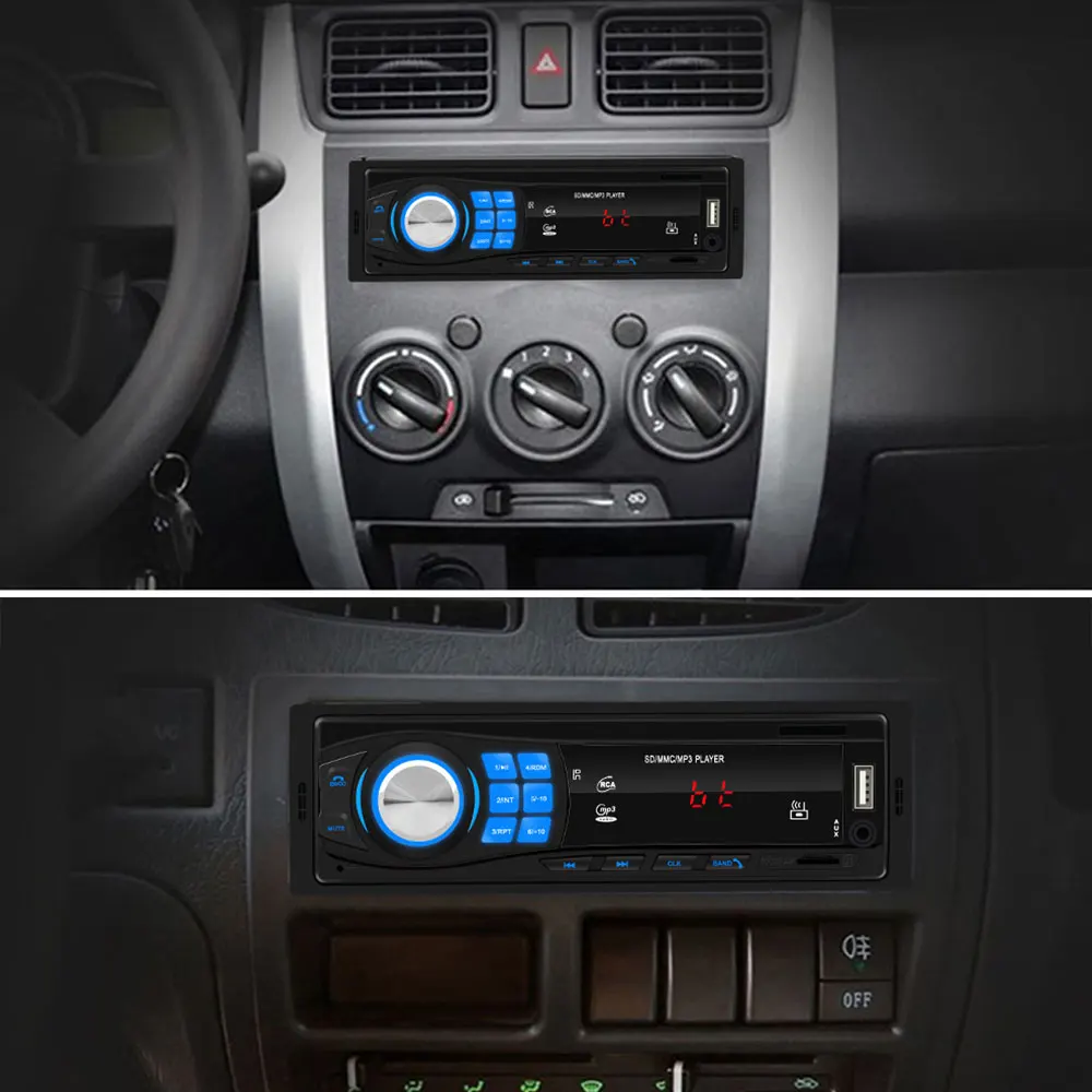 Радио Эквалайзер звуковой эффект автомобиля FM/AUX/TF/USB Bluetooth MP3 плеер стерео Авто отключение питания памяти сабвуфер с пультом дистанционного управления