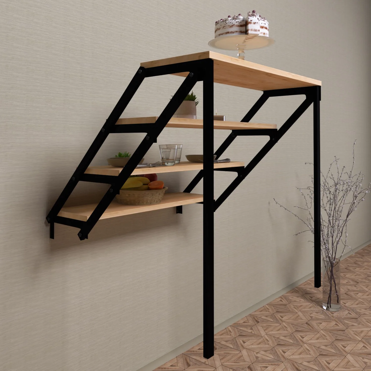 Estante retráctil plegable montado en la pared, de comedor extensible, muebles de balcón para hogar, mesas de cocina, Hardware juego de café _ - AliExpress Mobile