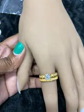 Anillo de boda de circonia cúbica para parejas, sortija de boda para aniversario romántico, Color dorado, accesorios de joyería para hombre y mujer