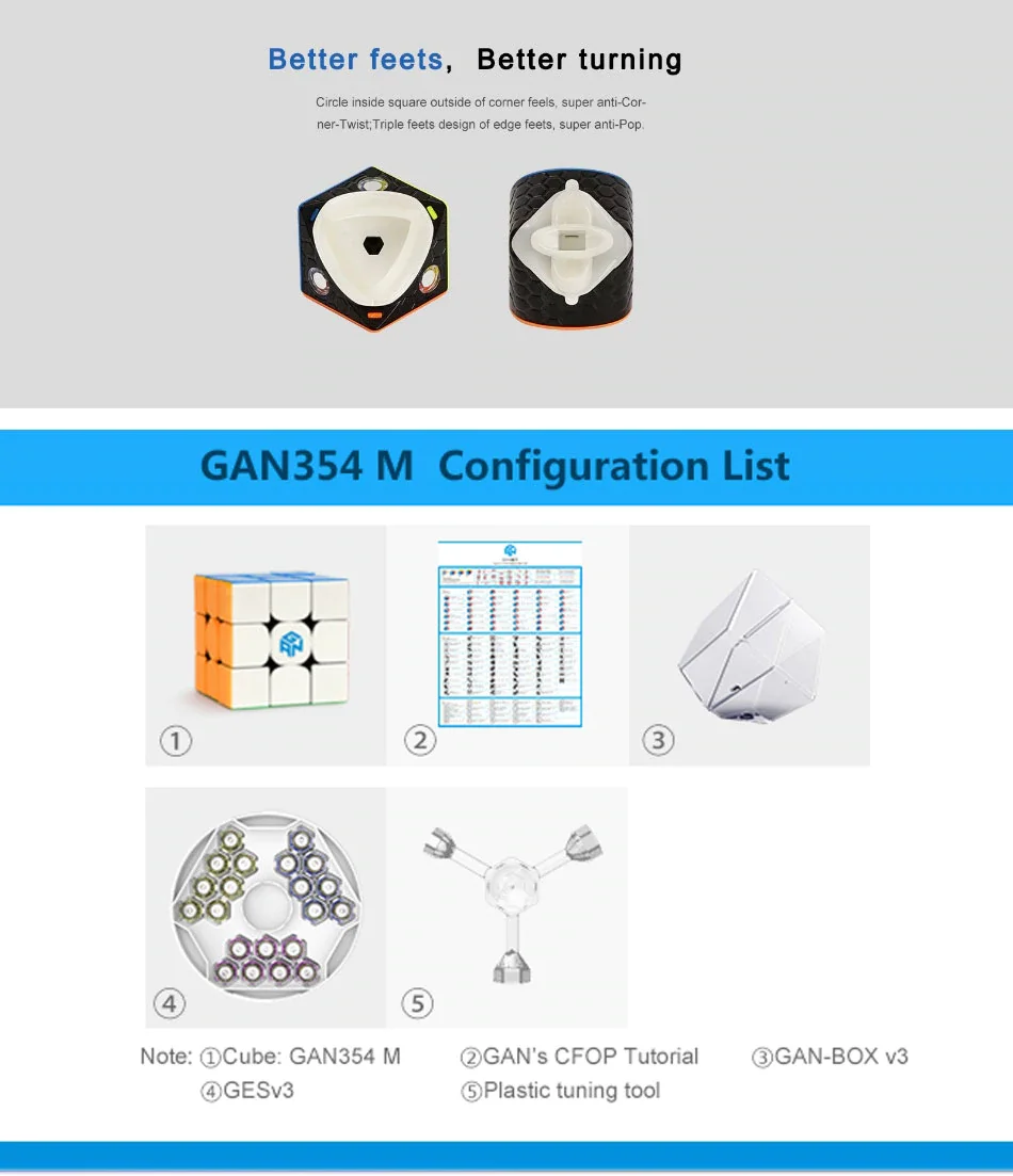 GAN354 M 3x3 Магнитный Magic cube GAN354M Магнитная 3X3, скоростной кубик, gans 3x3x3 куб Ган 354 м 3X3 головоломка куб Ган 354 Магнитный куб Волшебные