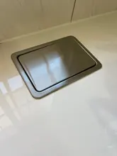 Can Balance-Swing Trash-Bin Kitchen-Counter-Top Garbage Stainless-Steel Flap-Lid-Cover