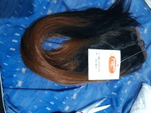 FASHION IDOL-mechones de pelo liso Yaki, 18-22 pulgadas, 6 pulgadas, frontal de encaje con cierre, tejido, ombré, marrón, dorado, extensión de cabello