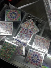Nail-Art-Stickers Glue Flower-Decals Laser Halloween-Kit Christmas Self-Adhesive Golden