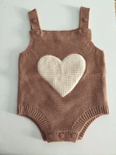 Ropa de primavera y otoño para bebé recién nacido, mono de punto para niño y niña, trajes sin mangas, ropa de estrella de corazón, 2019