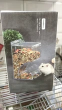 Hamster Rabbit Food Dispenser Feeder Plastic Clear Automatic Pet Feeder For Hamster Guinea