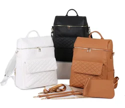 Sac à dos à langer en cuir Vegan pour maman et papa, nouveau Design, imperméable, à langer, de luxe pour bébé, 2021 