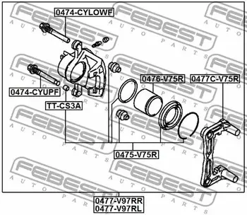 

Brake caliper rear left MITSUBISHI PAJERO IV MONTERO V87W
