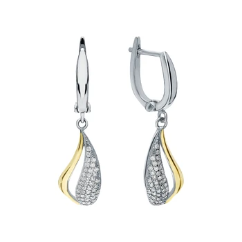 

Silver earrings with cubic zirconia sunlight sample 925