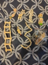 8Pcs/Set Bird Parrot Toys Wooden Hanging Swing Hammock Climbing Ladders Perches