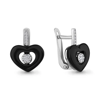 

Ear AQUAMARINE ceramic coated cubic zirconia, silver 925