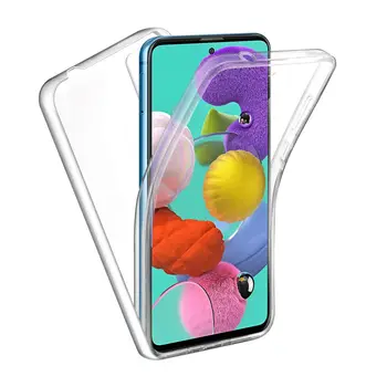 

Stand case double 360 ° for SAMSUNG GALAXY A71 Front + Back Clear