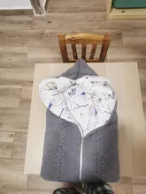 Saco de dormir para bebé, saco de dormir para cochecito de bebé, sólido, grueso, cálido, envolvente para recién nacido, manta de punto de 75x35cm