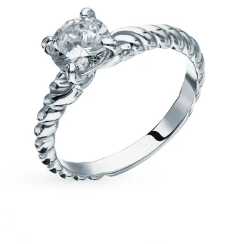 

Silver ring with cubic zirconia sunlight sample 925