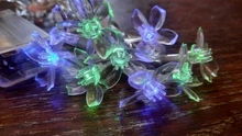 Adornos navideños para el hogar, guirnalda colgante con luz LED de copo de nieve para decoración de árbol de Navidad, regalo de Navidad, Año Nuevo, 2020